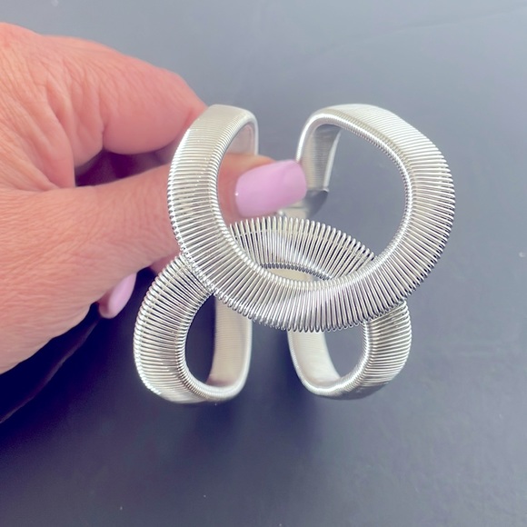 Silver Cuff  Bracelet Adjustable. - Picture 7 of 8